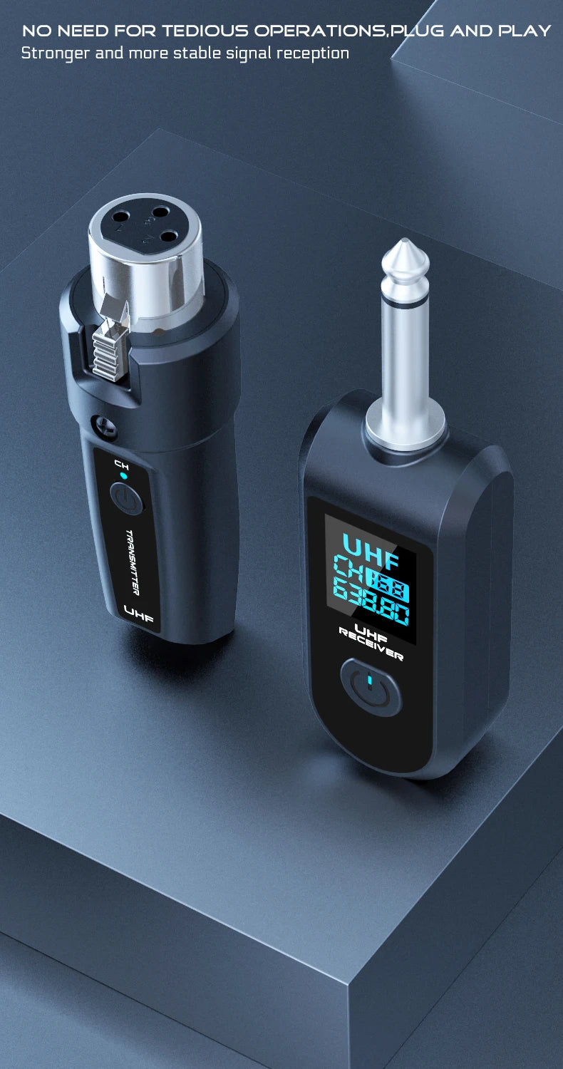 Wireless Microphone System with XLR and 6.5 Transmitter - Smarsty