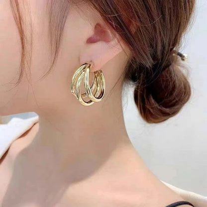 Gold Color Dangle Earrings for Women with Unique Punk Style - Smarsty