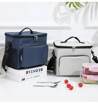 Insulated Lunch Bag With Large Capacity Oxford Cloth - Smarsty