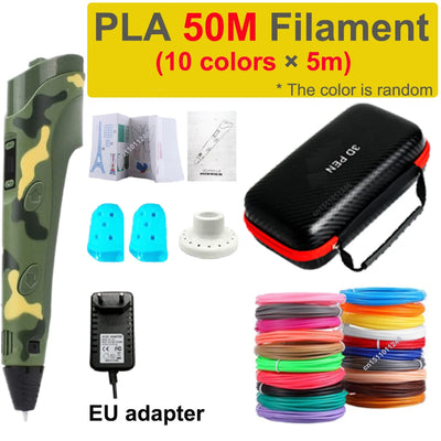 3D Pen 3d Printing Pen Children DIY Drawing Pens PLA Filament Birthday Christmas Boys Girls Gift For Kids With Travel Case - Smarsty
