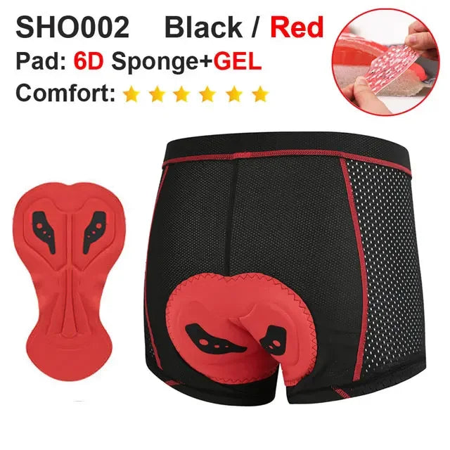 NEWBOLER Breathable Cycling Underwear Cycling Shorts  5D Gel Pad Shockproof Bicycle Underpant MTB Road Bike Underwear Man Shorts