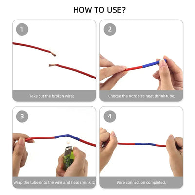 Heat Shrink Tube Kit Thermoresistant Tubing Heat Shrink Wire Wrapping Electrical Connection Cable Insulation Sleeved Protecter