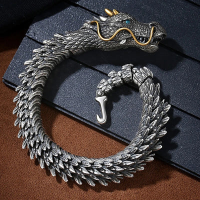 Tibetan Dragon Bracelet for Men and Women Lucky Amulet - Smarsty