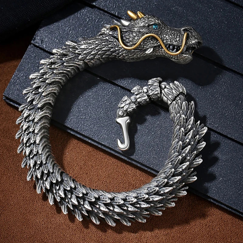 Tibetan Dragon Bracelet for Men and Women Lucky Amulet - Smarsty