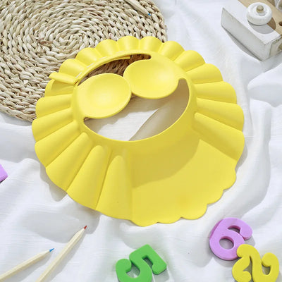 Baby Shower Soft Cap Adjustable Hair Wash Hat for Kids Ear Protection Safe Children Shampoo Bathing Shower Protect Head Cover - Smarsty