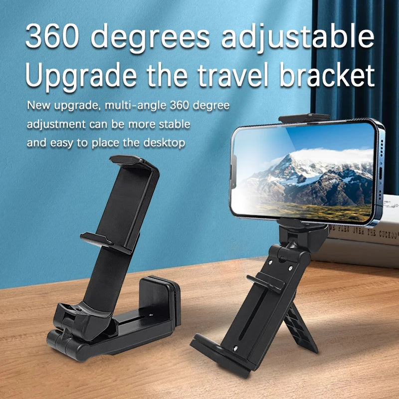 Mobile Phone Holder Portable Travel Holder Desktop Flight Folding Rotatable Selfie Stand for Watching Dramas and Learning Dishes - Smarsty