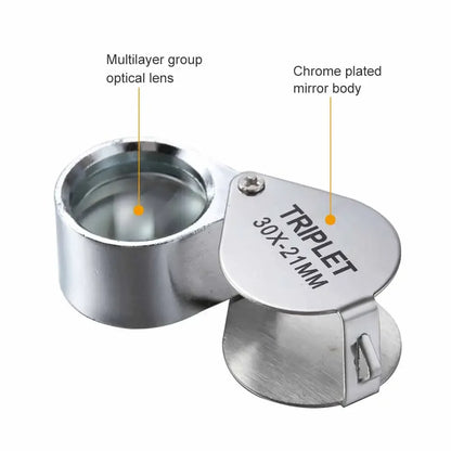 30X Pocket Loupe Magnifier for Jewelry Inspection - Smarsty
