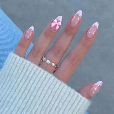 24Pcs Cute Strawberry French Press On Nails - Smarsty