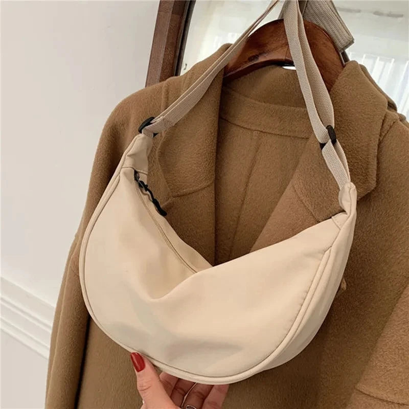 Soft Nylon Crossbody Bag For Women With Laptop Compartment - Smarsty