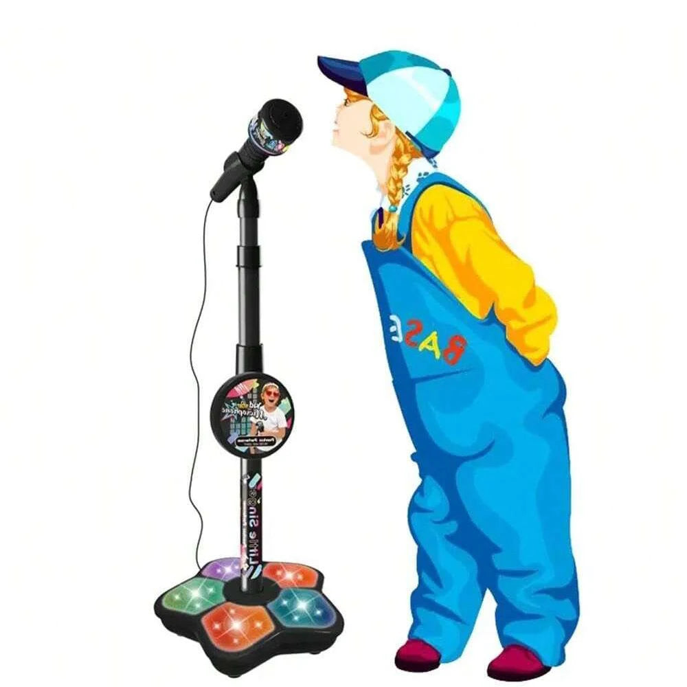 Kids Microphone Stand Toy, Portable Children's Karaoke Electronic, Durable Party Karaoke Microphone Stand, Kids Karaoke Machine by Smarsty
