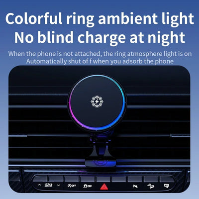 Ice Cooling Magnetic Wireless Car Charger Stand With LED - Smarsty