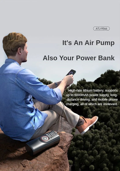 Portable Cordless Tire Inflator Pump Fast Inflate Car Bike - Smarsty