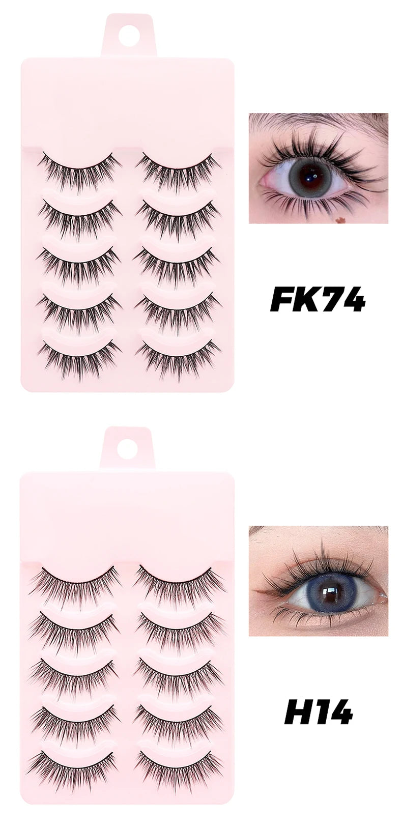 DINGSEN 5 Pairs Soft Natural Long False Eyelashes - Smarsty