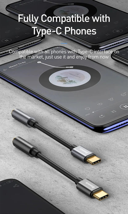 Baseus Type C to 3.5mm Audio Adapter for Headphones - Smarsty