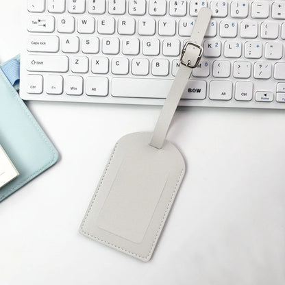 Personalize Initials Luggage Tag Custom Letters Men Women Suitcase Name Tag PU Airplane Labels Engrave Logo Travel Accessories - Smarsty