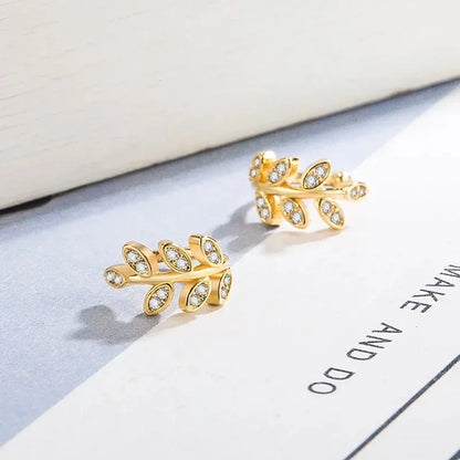 Cute Metal Leaf Earcuff Clip Earrings Comfy No Piercing - Smarsty