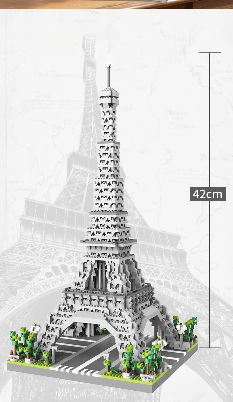 Eiffel Paris Tower Building Block Series Boys and Girls Children's Micro Particle Building Block Assembly Puzzle Toys by Smarsty