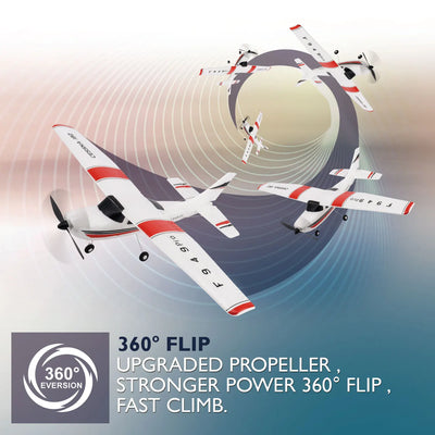 WLtoys F949 2.4G 3D6G 3Ch RC Airplane Fixed Wing Plane Outdoor Toys Drone RTF Upgrade Version Digital Servo F949S With Gyroscope - Smarsty