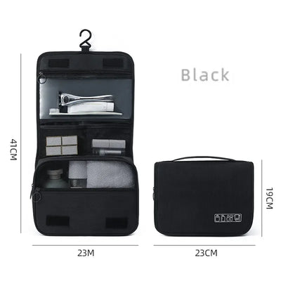 Oxford Fabric Men Business Portable Storage Bag Toiletries Organizer Women Cosmetic Bag Waterproof Hanging Travel Wash Pouch - Smarsty