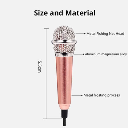 Portable 3.5mm Stereo Microphone for Karaoke and Recording - Smarsty
