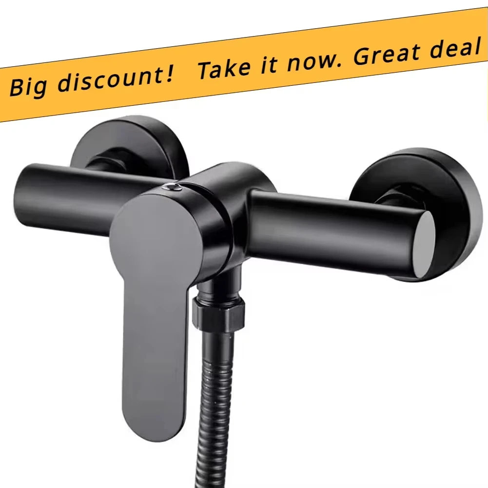 Stainless Steel Wall Mounted Shower Faucet with Hot Cold Control - Smarsty