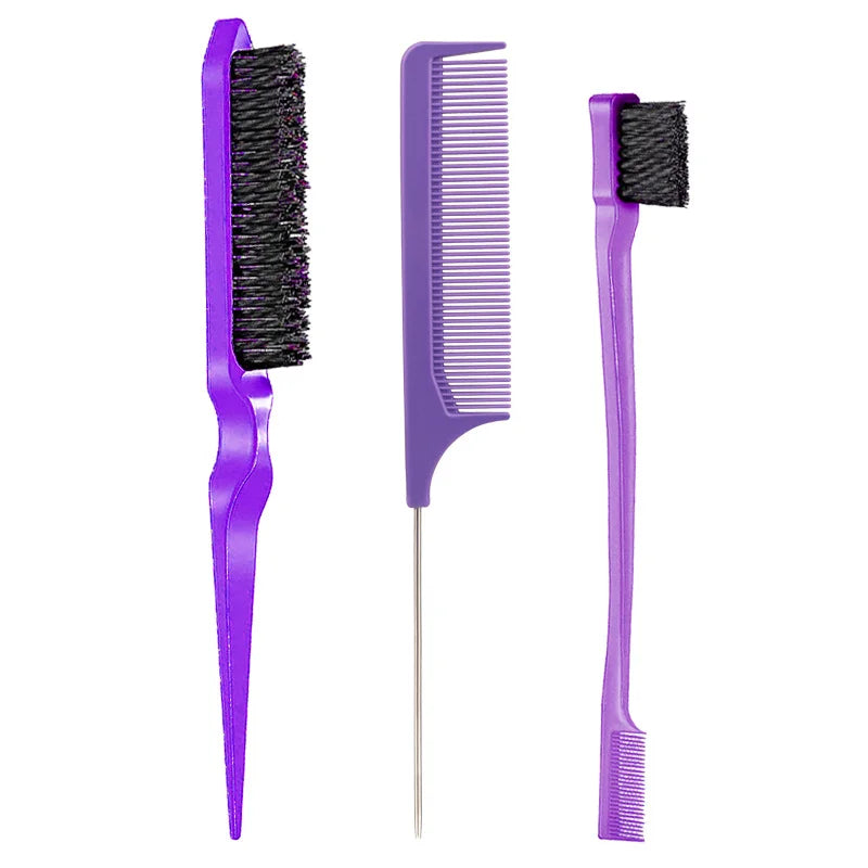 Three-Piece Hair Comb Set for Styling and Precision - Smarsty