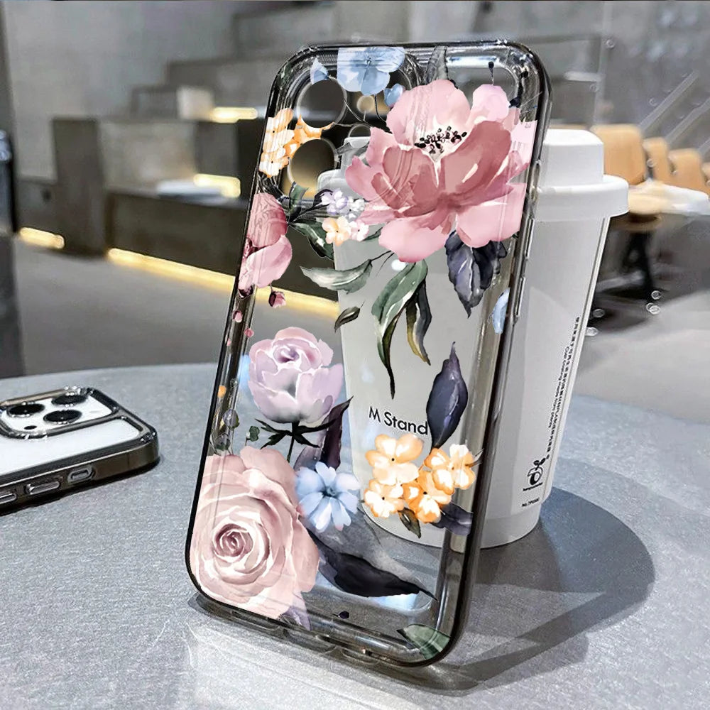 Flower Clear Shockproof iPhone Case - Smarsty