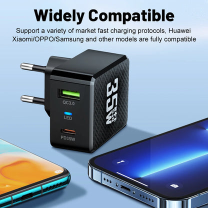 GaN USB C Charger 35W Fast Charge PD3 QC3 Compatible - Smarsty