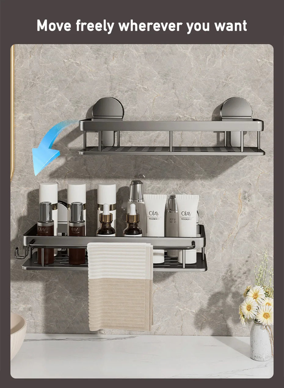 Bathroom Suction Cup Storage Rack for Easy Organization - Smarsty