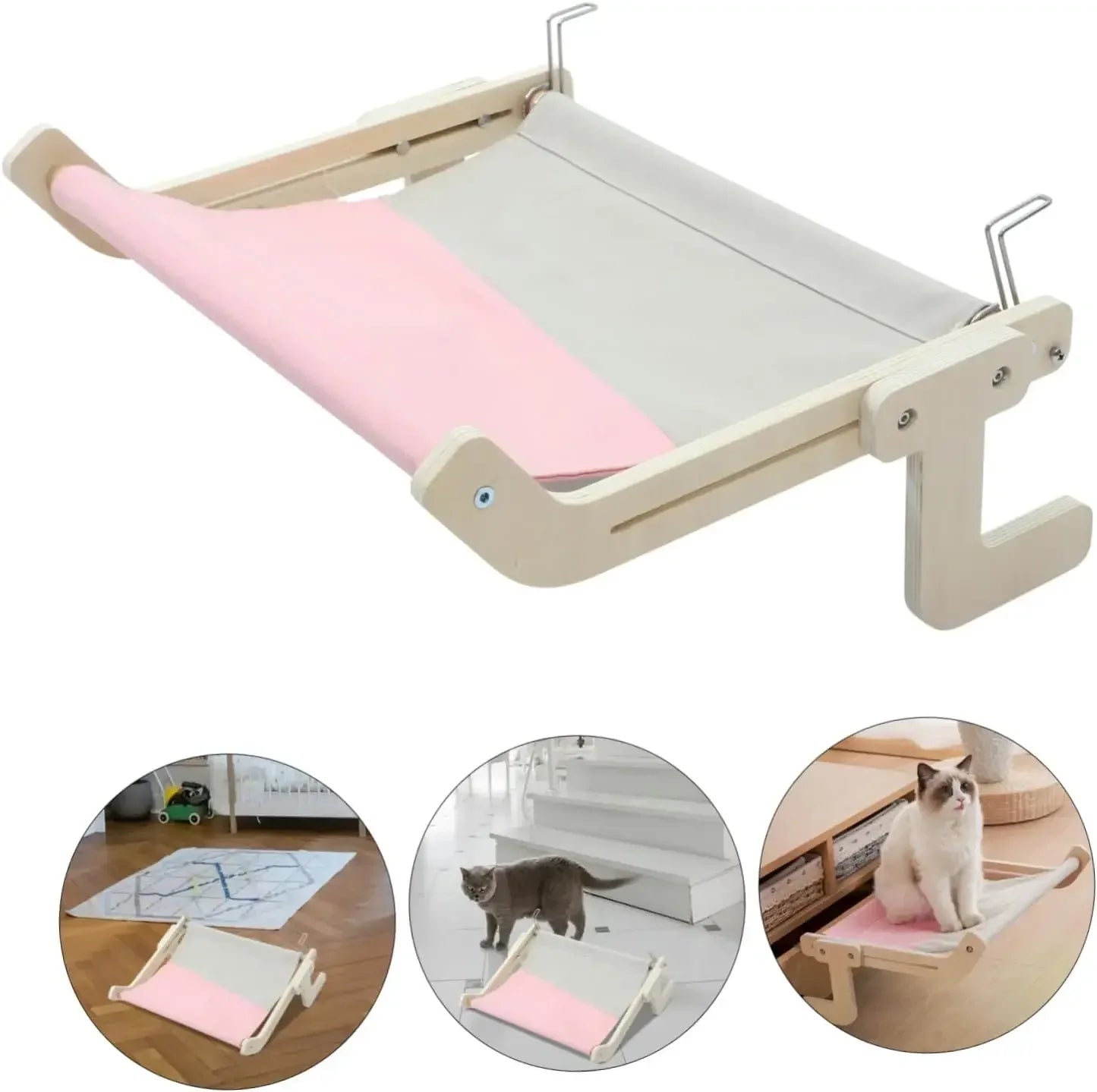 Cat Hammock with Window and Detachable Balcony - Smarsty