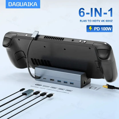 Steam Deck Dock 6 In 1 PremiumAllInOne UltraHD4K HDMI