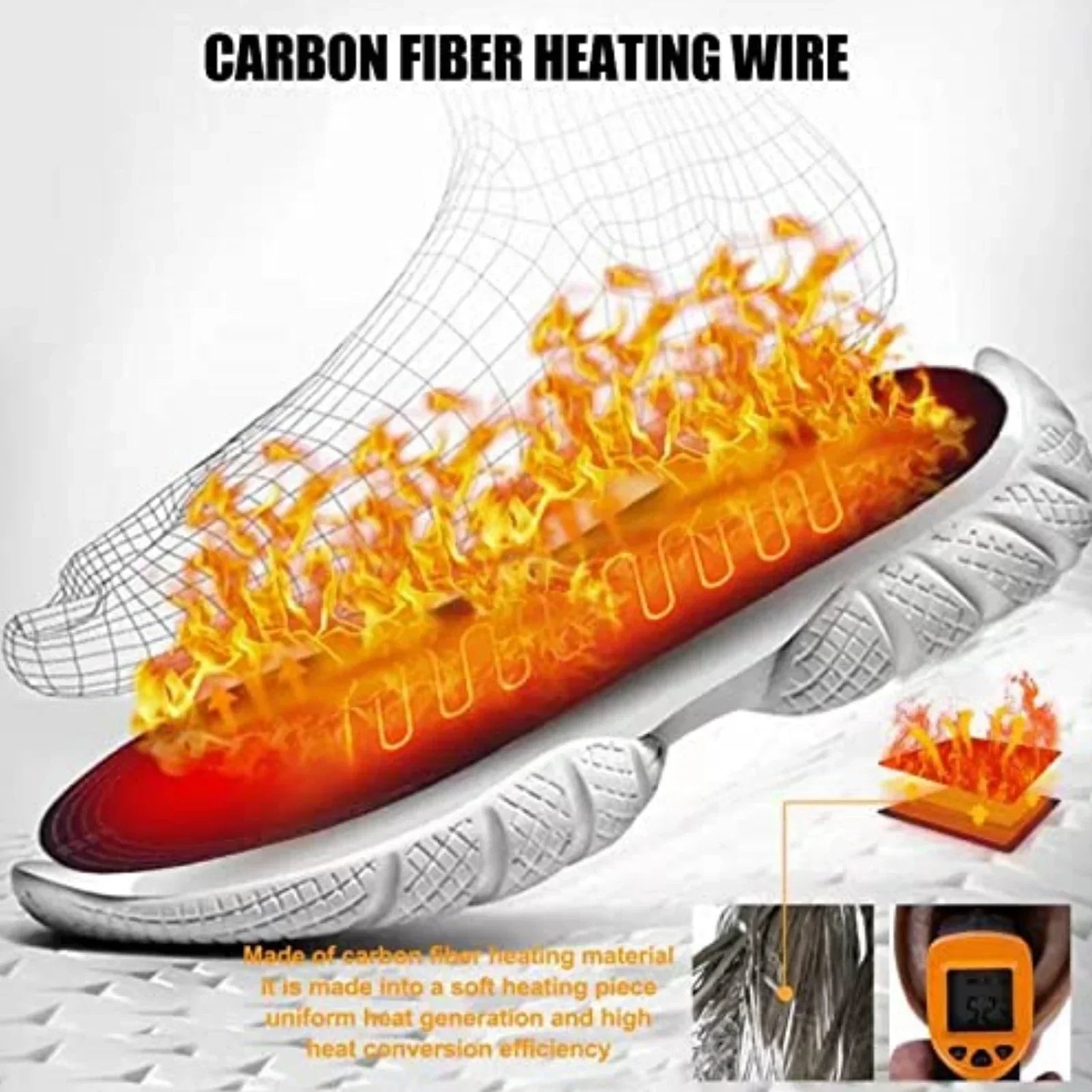 USB Heated Insoles Shoe Electric Foot Warming Pad Feet Warmer Sock Pad Mat Winter Outdoor Sports Heating Insole Winter Warm - Smarsty