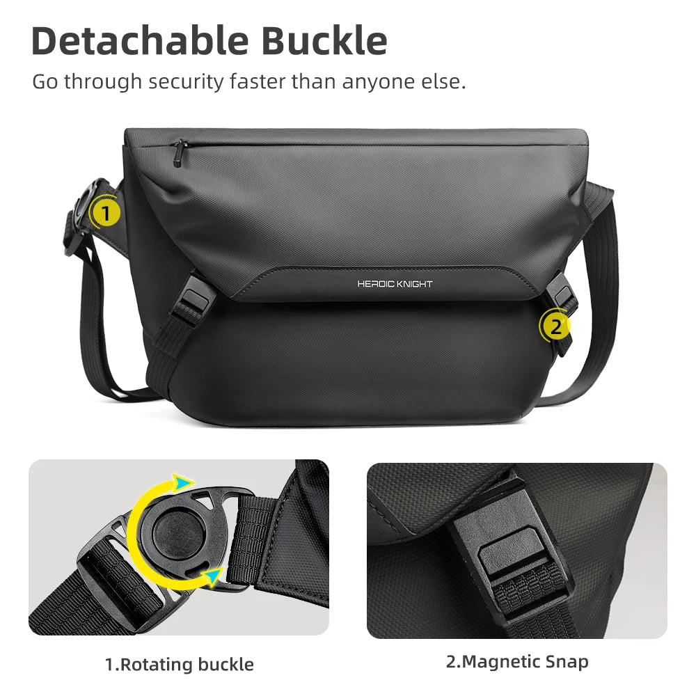 Water Resistant Messenger Bag For Men With Ipad Pocket - Smarsty