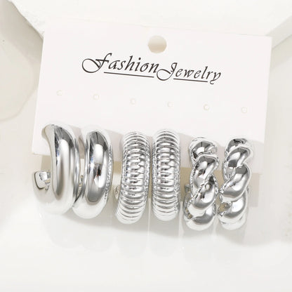 Classic Gold Drop Earrings 12pcs Set for Workplace Style - Smarsty