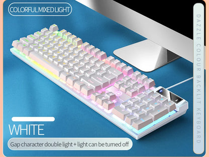 Low Profile Gaming Keyboard With Numpad Wired USB Cable