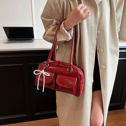 Korean Edition Underarm Bow Bag Women Versatile Shoulder Bag - Smarsty