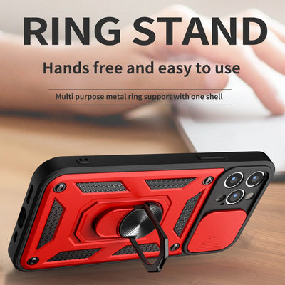 Smarsty Rugged Iphone Armor Case With Camera Lens Protector -
