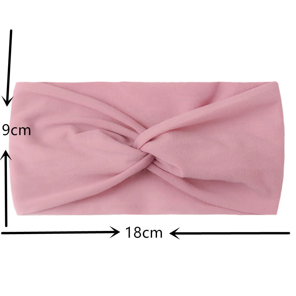 Candy Color Knotted Baby Girl Headband Soft Elastic - Smarsty