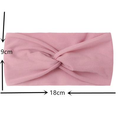 Candy Color Knotted Baby Girl Headband Soft Elastic - Smarsty