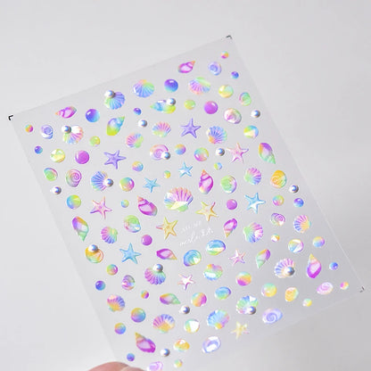 Colorful Seashell Nail Art Stickers for Dreamy Designs - Smarsty