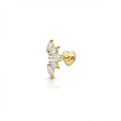 Sterling Silver Heart Zircon Stud Earrings Elegant Gift - Smarsty