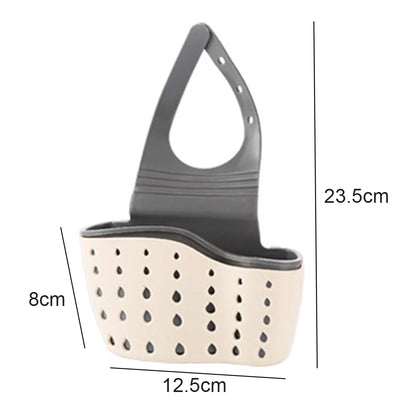 Home Storage Drain Basket Kitchen Sink Holder Adjustable Soap Sponge Shlf Hanging Drain Basket Bag Kitchen Accessories by Smarsty