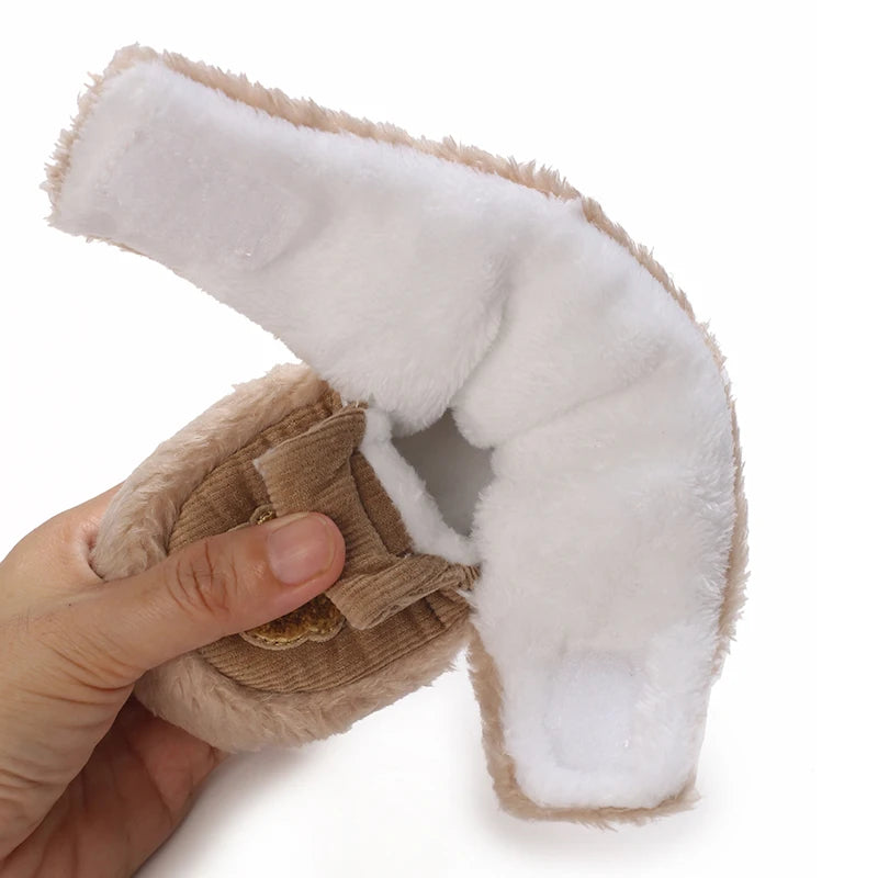 Soft Soled Bear Baby Snow Boots Warm Plush First Walkers - Smarsty