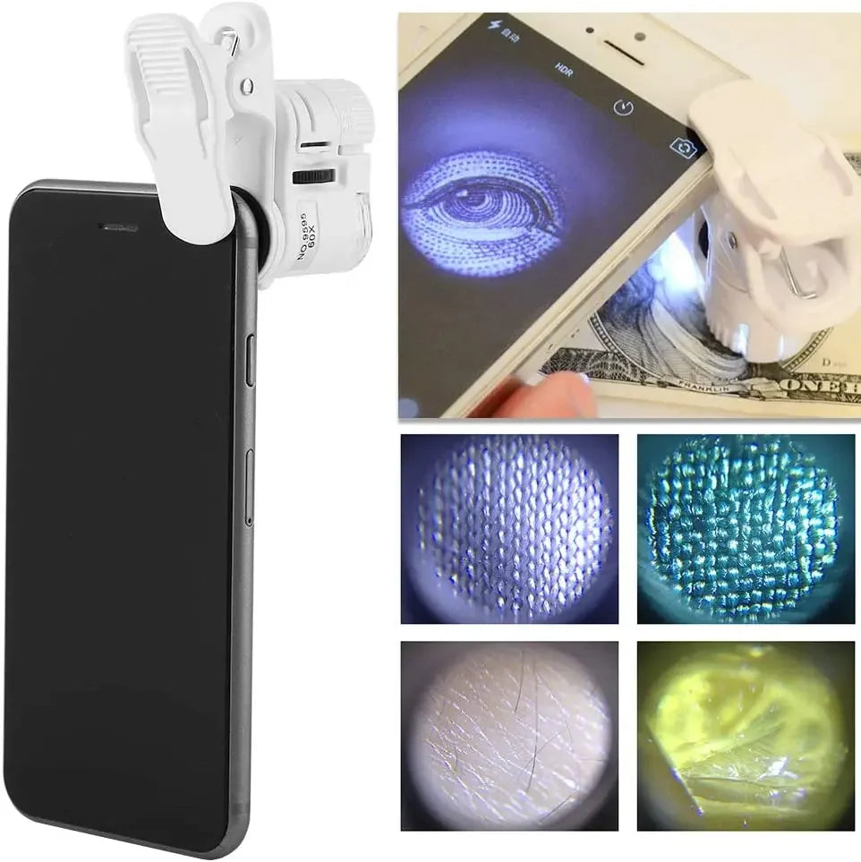 60X Zoom Magnifying Glass with LED Light - Smarsty