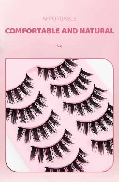 DINGSEN 5 Pairs Soft Natural Long False Eyelashes - Smarsty