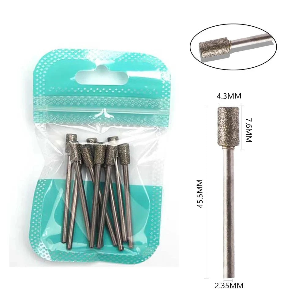 10 Piece Diamond Nail Drill Bit Set for Perfect Manicures - Smarsty