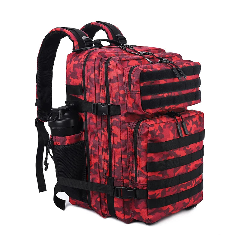 LHI 45L Tactical Backpack for Men and Women Large Athlete Gym Bag Outdoor Sports Hiking Survival Rucksack with Bottle Holder - Smarsty