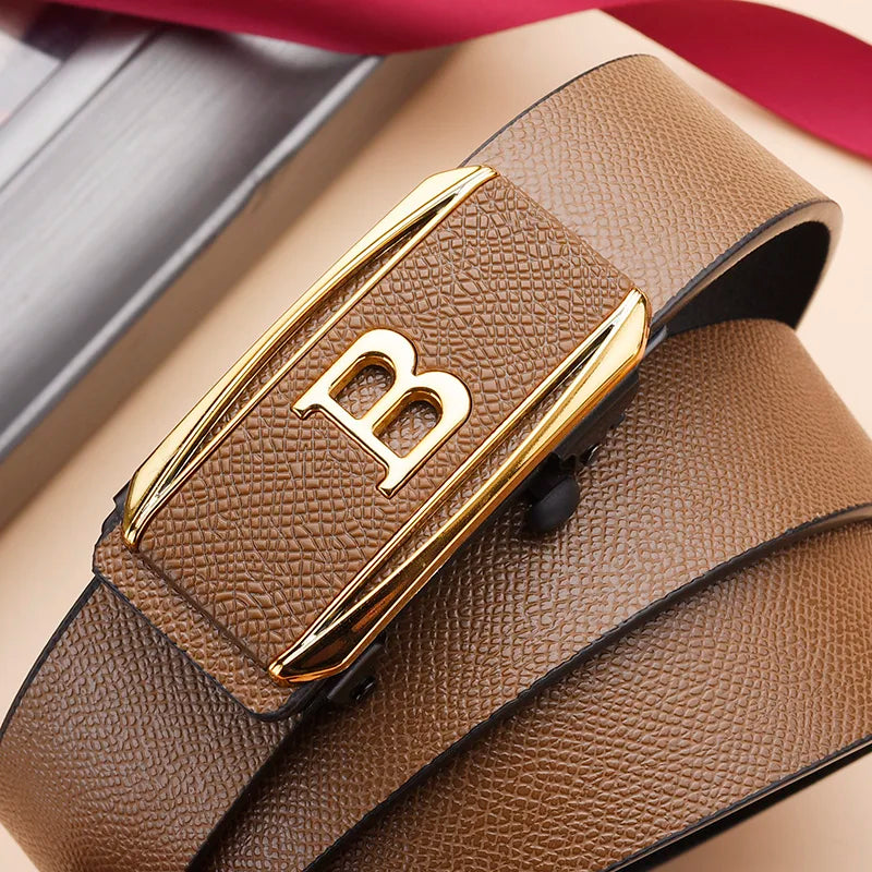 Men's Toothless Automatic Buckle Belt Casual Business Waistband - Smarsty