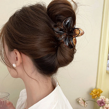Womens Egg Flower Hair Claw Clips Large Secure Lightweight - Smarsty