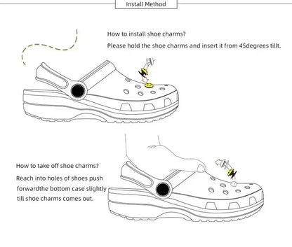 MINISO Hello Kitty Shoe Charms Set Silver Katie KT Cat Girls Women Sandals Accessories Hole Shoes Slippers & Clogs Decoration